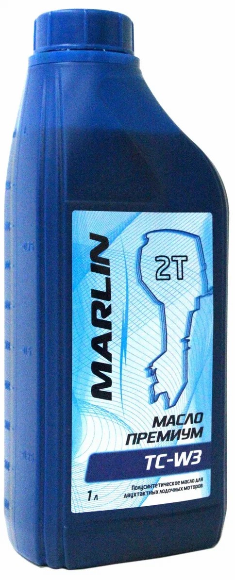 МАСЛО ПОЛУСИНТЕТИЧЕСКОЕ MARLIN ПРЕМИУМ 2Т, TC-W3, 1 ЛИТР в Новосибирске