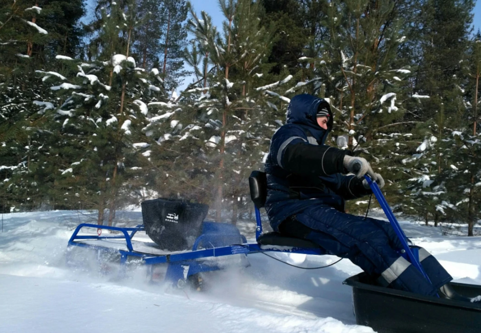 Мотобуксировщик толкач Альбатрос-XL8 с модулем. Без фары, склизы в Новосибирске