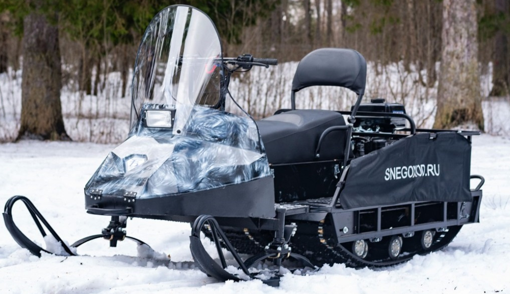 Миниснегоход Бурлак Егерь Экспедитор 15 л.с. , реверс, тормоз, капот белый в Новосибирске