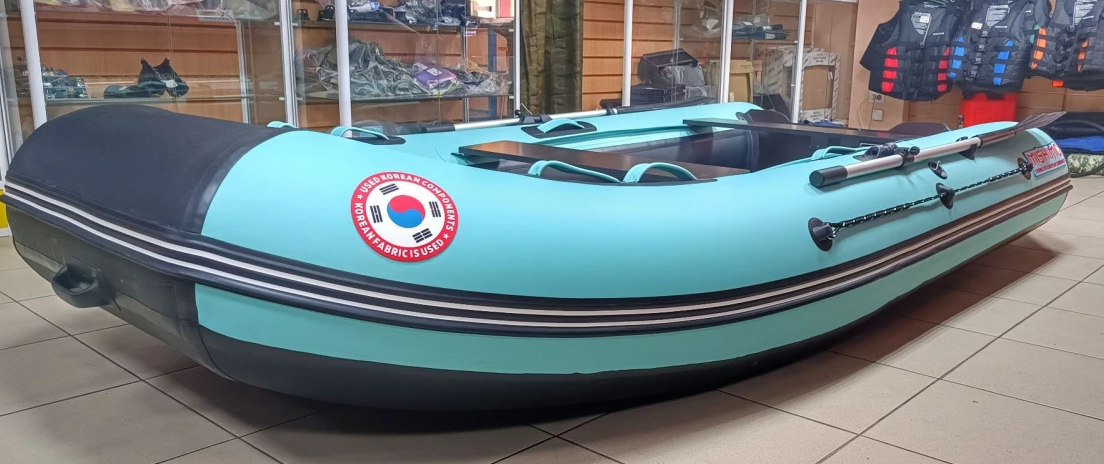 КОМПЛЕКТ ЛОДКА MISHIMO LITE 335 + МОТОР 9,8 Л.С. в Новосибирске