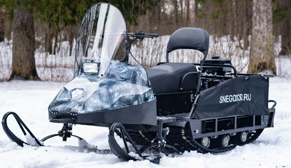 Миниснегоход Бурлак Егерь Экспедитор 15 л.с. , реверс, тормоз, капот белый в Новосибирске