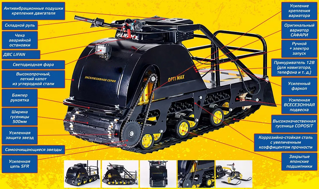 Мотобуксировщик OPTI MAX 20 в Новосибирске