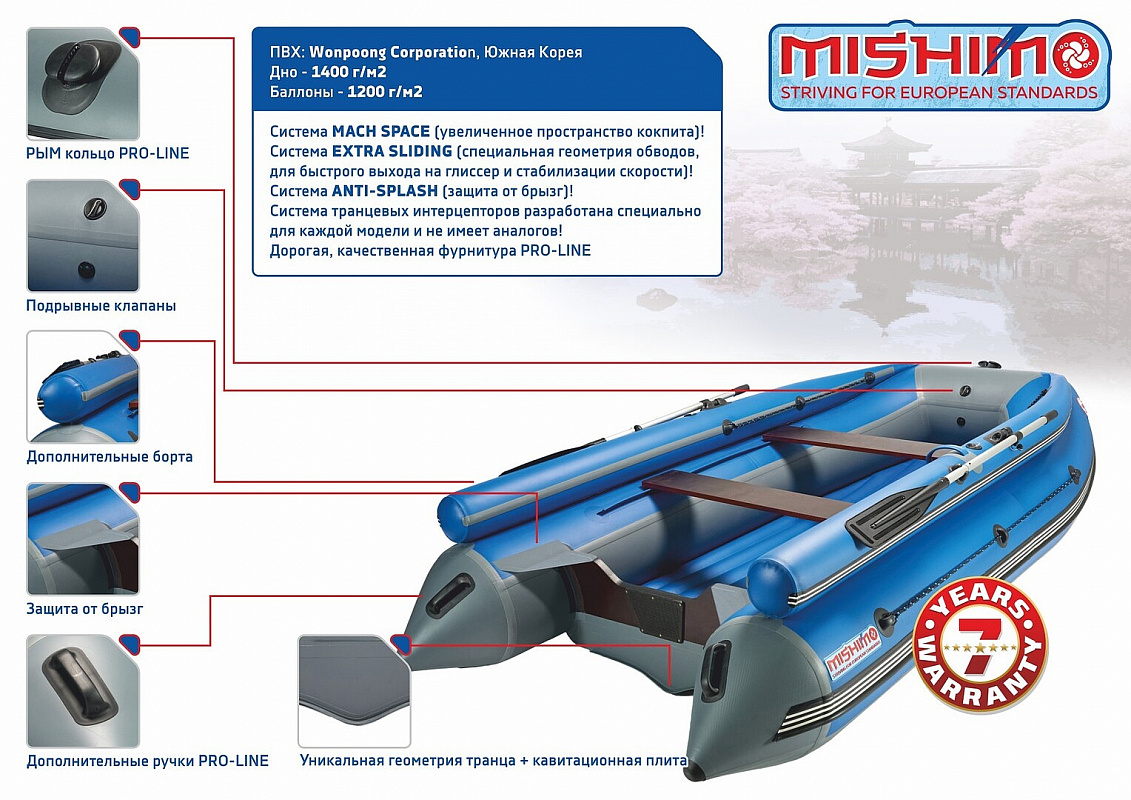 Лодка MISHIMO FAMILY LITE DF 430 в Новосибирске