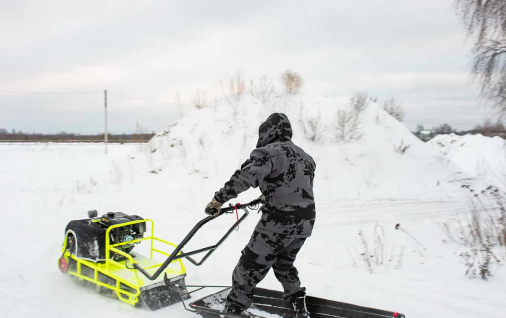 Мотобуксировщик Бурлак ХОЗЯИН-1 (капот ткань) в Новосибирске
