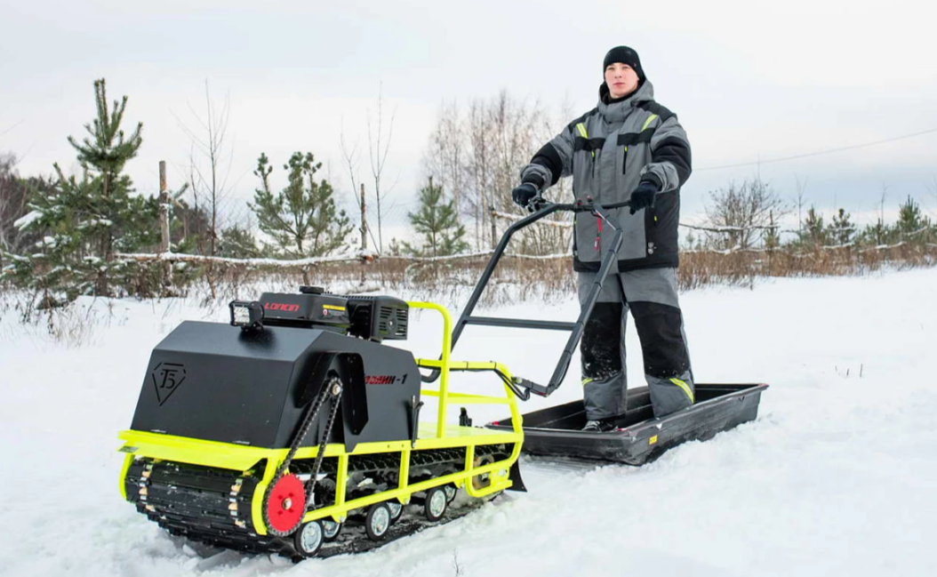 Мотобуксировщик Бурлак ХОЗЯИН-1 (капот ткань) в Новосибирске