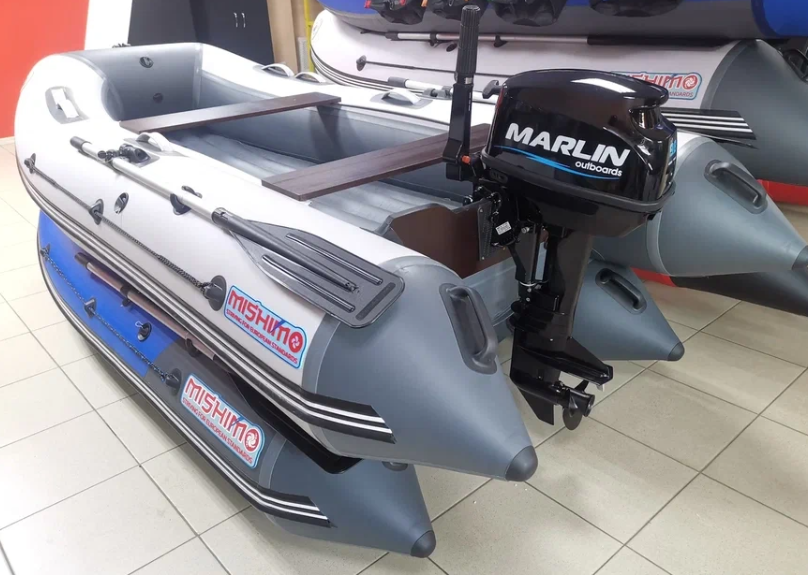 КОМПЛЕКТ ЛОДКА MISHIMO LITE 335 + МОТОР 9,8 Л.С. в Новосибирске