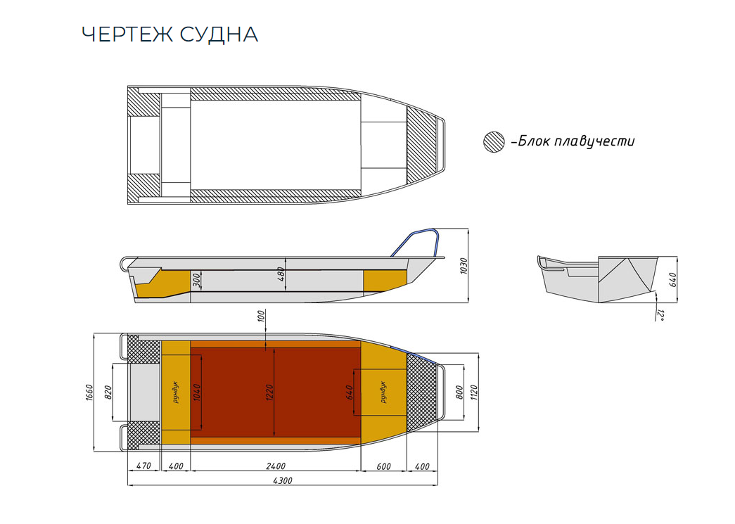 Алюминиевая лодка  Wyatboat-430 Master в Новосибирске