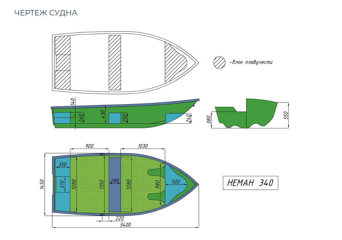Стеклопластиковая лодка Neman-340 (тримаран) в Новосибирске
