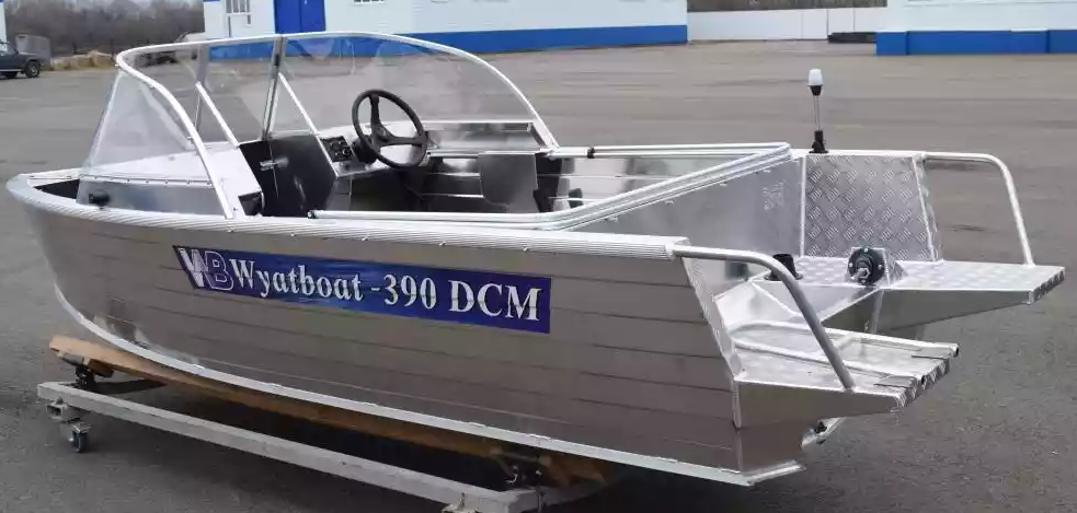Алюминиевая лодка Wyatboat-390 DCM Увеличенный борт в Новосибирске