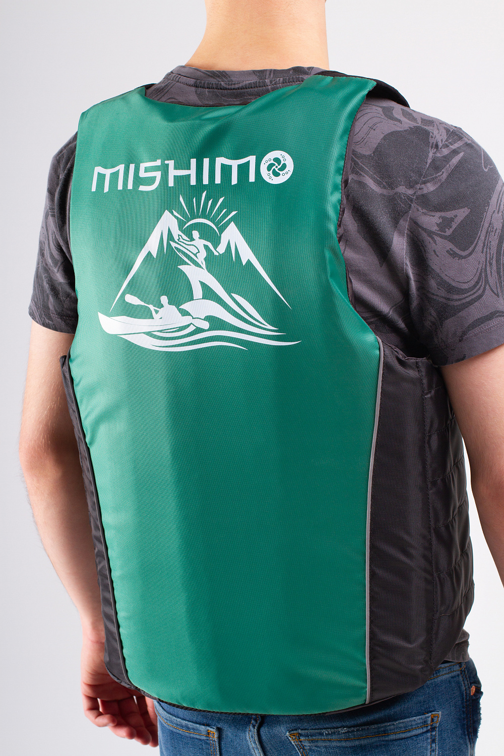 Жилет спасательный MISHIMO PRO Премиум качества Черно-зеленый в Новосибирске