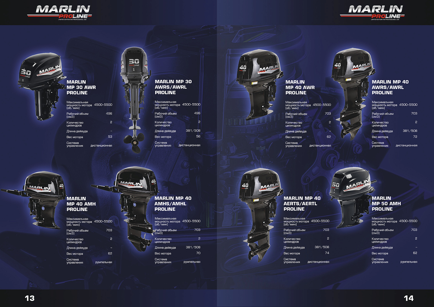 Лодочный мотор MARLIN PROLINE MP 50 AWRL в Новосибирске