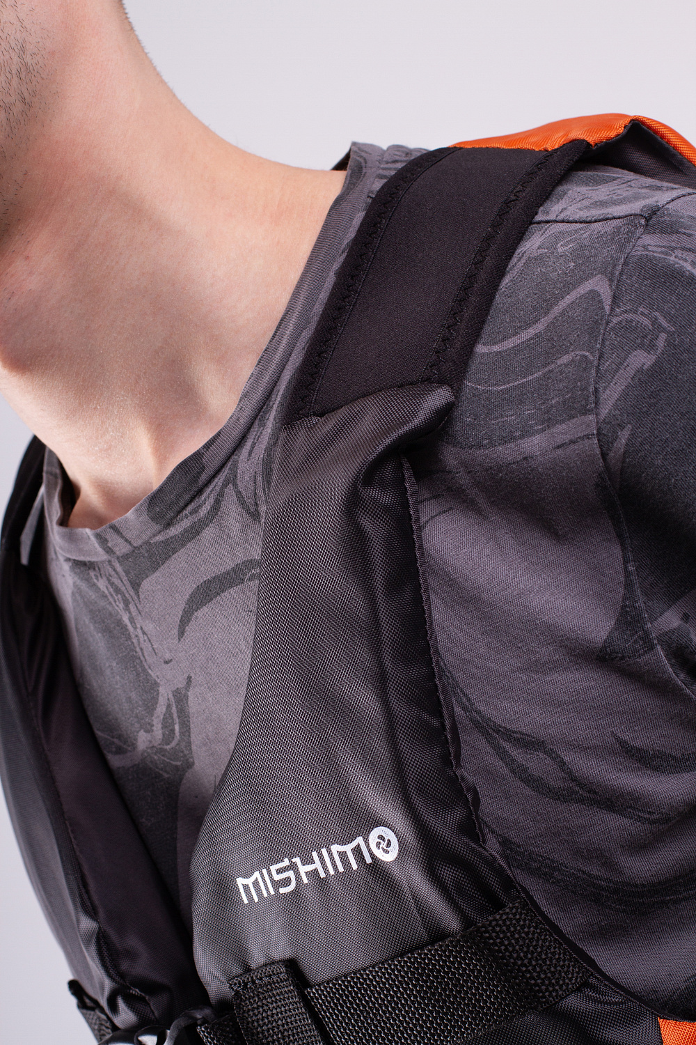 Жилет спасательный MISHIMO PRO Премиум качества Черно-оранжевый в Новосибирске