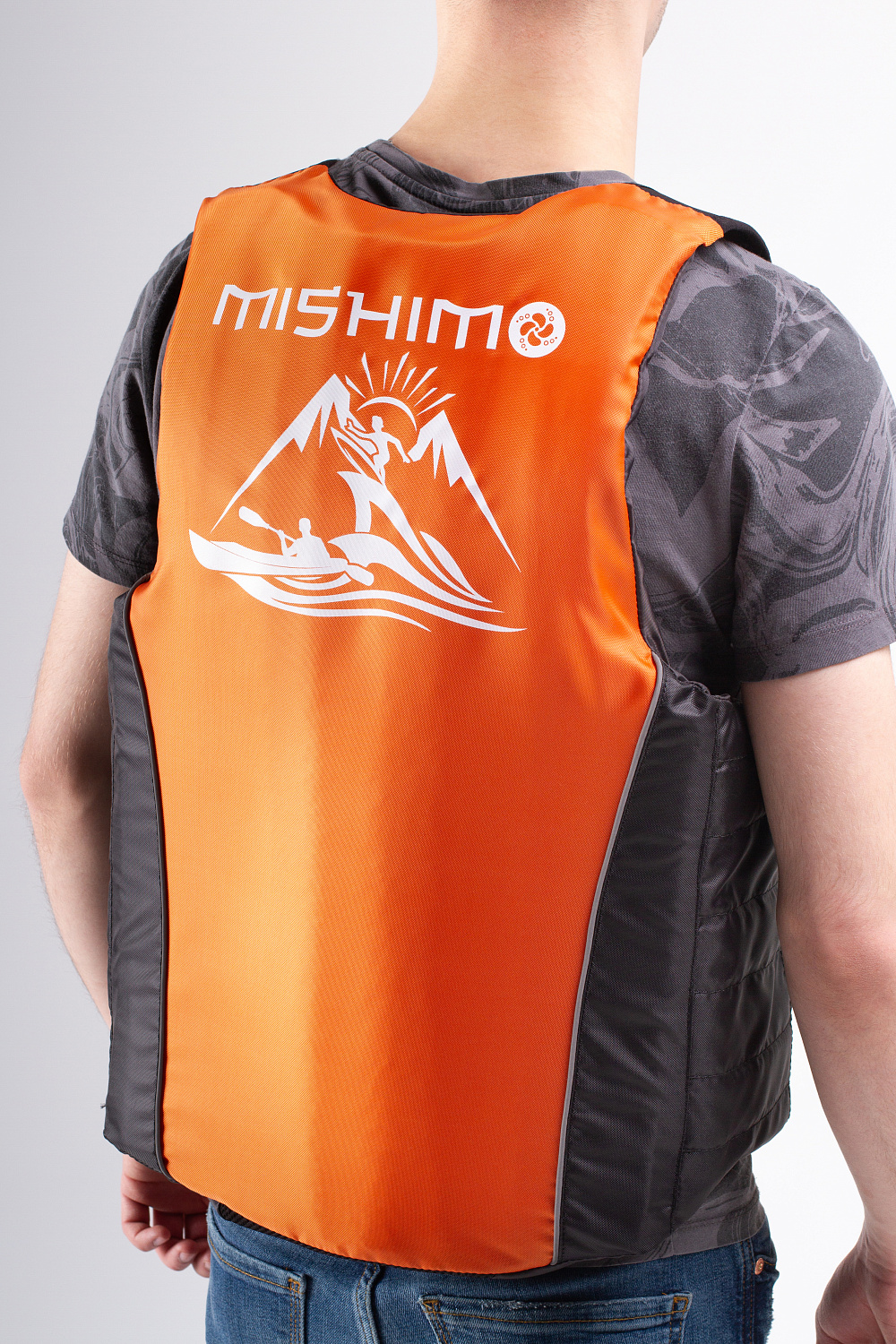 Жилет спасательный MISHIMO PRO Премиум качества Черно-оранжевый в Новосибирске