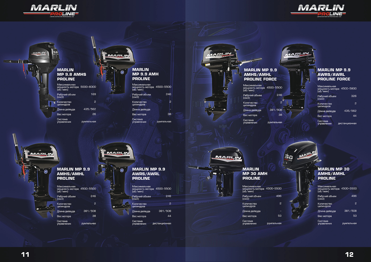 Лодочный мотор MARLIN PROLINE MP 50 AWRL в Новосибирске